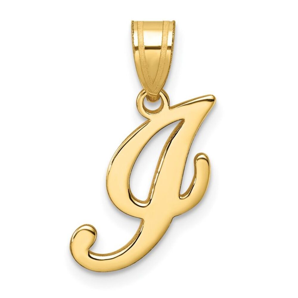 Kazi Luxury 14k Yellow Gold Script Letter I Initi… - image 1